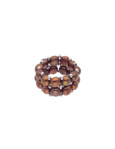 Bague 2 Rangs Perles de...