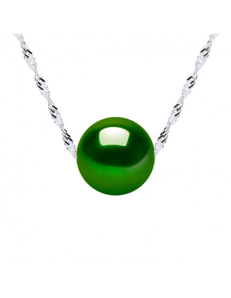 Collier Perle de Culture - Argent - Orchidée