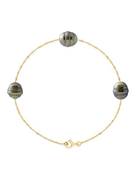 Bracelet Perles de Tahiti - Or - Magnolia
