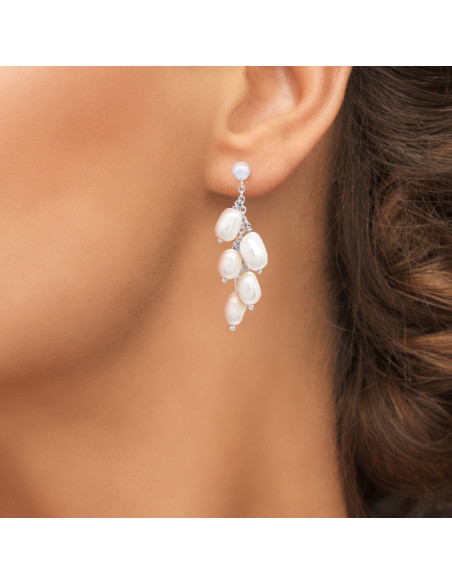 Boucles d'Oreilles Perles de Culture - Argent - Roxane