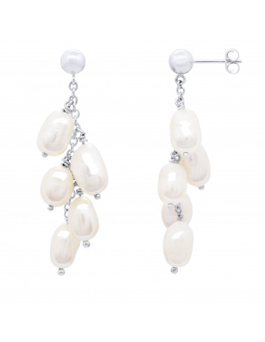 Boucles d'Oreilles Perles de Culture - Argent - Roxane