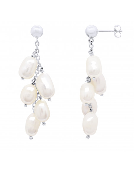 Boucles d'Oreilles Perles de Culture - Argent - Roxane
