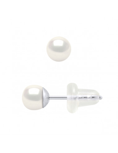 Boucles d'Oreilles Perles de Culture - Argent - Christy