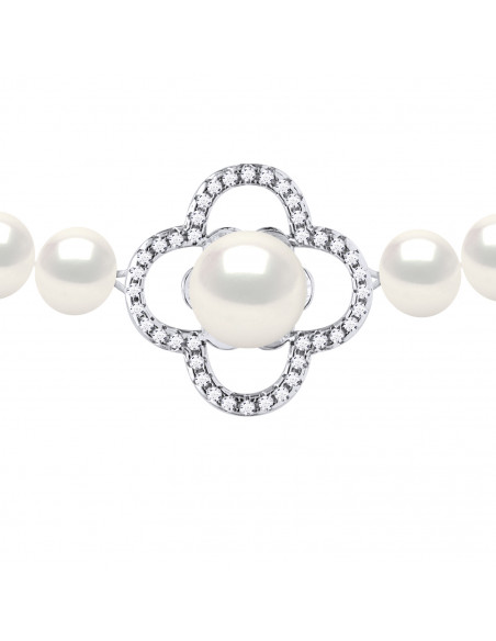 Collier Rang Trèfle Perles de Culture - Argent - Hera