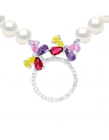 Collier Rang Papillon Perles de Culture - Argent - Circia