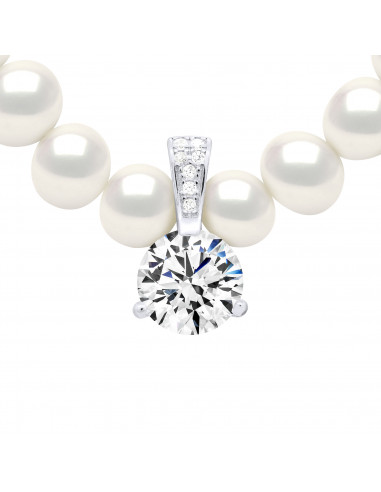 Collier Rang Solitaire Perles de Culture - Argent - Orion