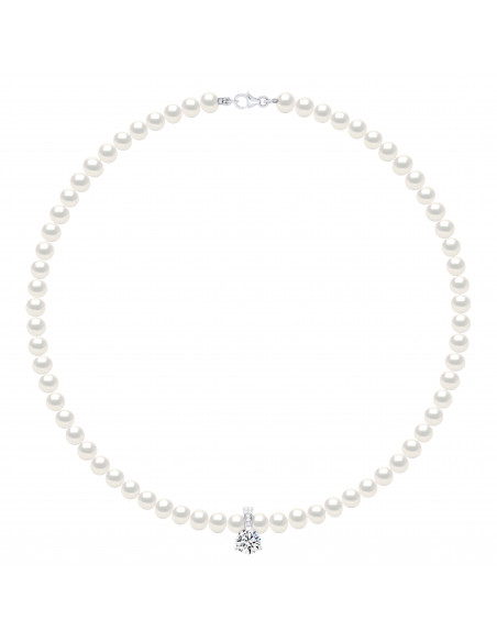 Collier Rang Solitaire Perles de Culture - Argent - Orion