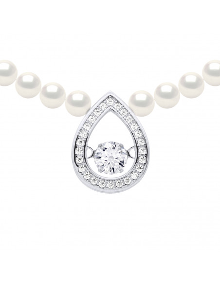 Collier Rang Goutte Perles de Culture  - Argent - Egea
