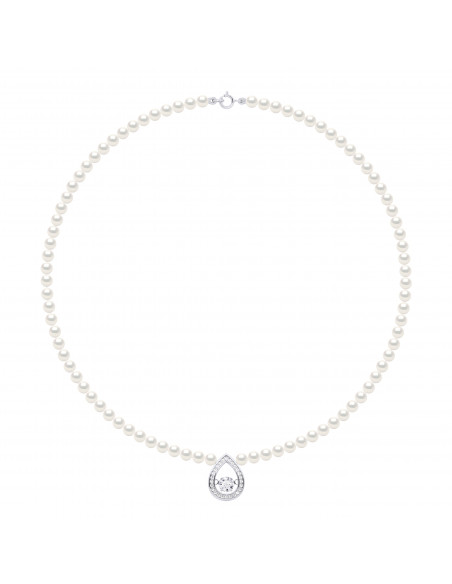 Collier Rang Goutte Perles de Culture  - Argent - Egea
