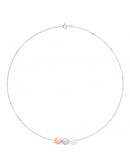 Collier 3 Perles de Culture - Argent - Aster