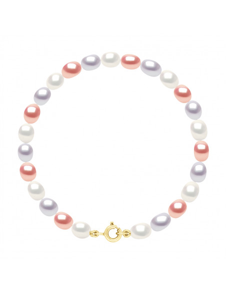 Bracelet Rang Perles de Culture - Or - Amber