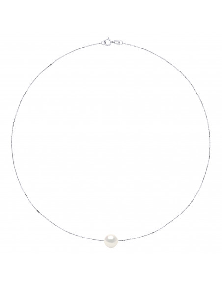 Collier Solitaire Perle de Culture - Argent - Lilas