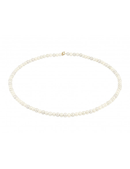 Collier Rang Perles de Culture - Or - Ambre