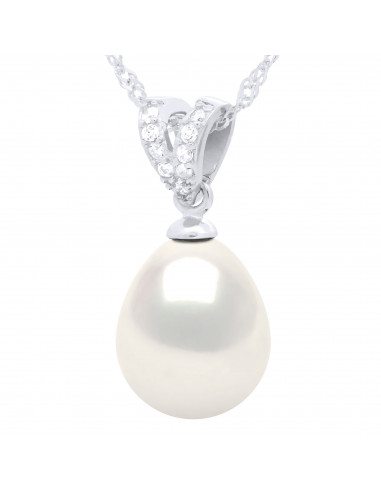 Collier V Perle de Culture - Argent - Dille