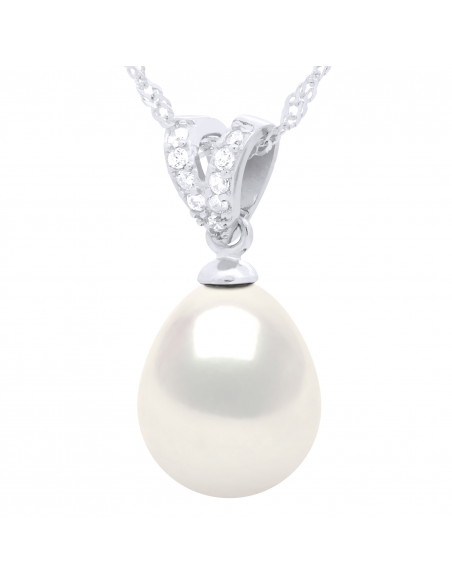 Collier V Perle de Culture - Argent - Dille
