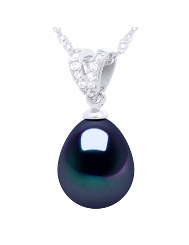 Collier V Perle de Culture - Argent -...