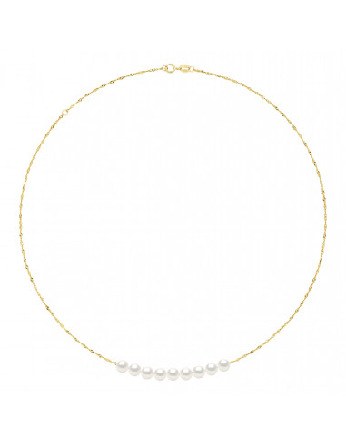 Collier 9 Perles de Culture - Or -...