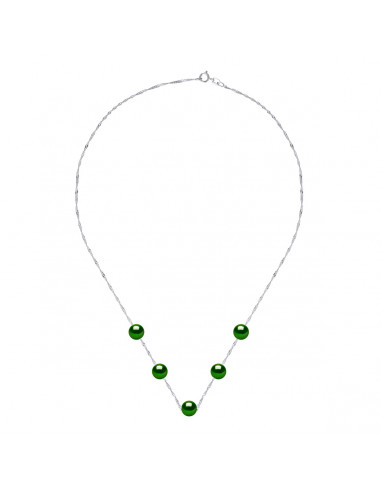 Collier 5 Perles de Culture - Argent - Jasmin