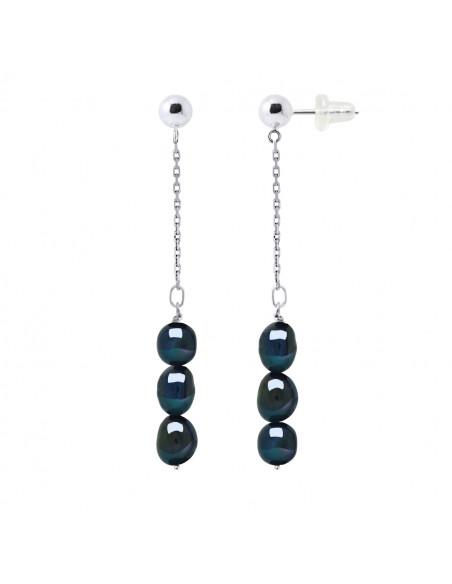 Boucles Oreilles Perles de Culture - Argent - Zoe