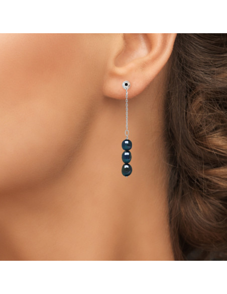Boucles Oreilles Perles de Culture - Argent - Zoe