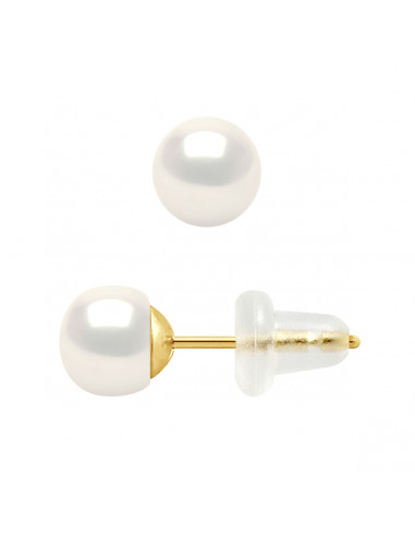 Boucles d'Oreilles Perles de Culture - Or - Andrea