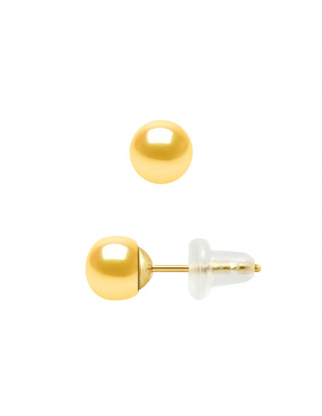Boucles d'Oreilles Perles de Culture - Or - Andrea