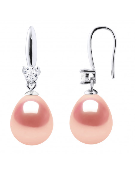 Boucles d'Oreilles Perles de Culture - Argent - Marguerite