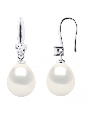 Boucles d'Oreilles Perles de Culture - Argent - Marguerite