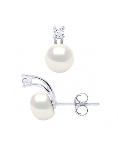 Boucles d'Oreilles Perles Culture -...