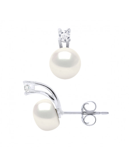 Boucles d'Oreilles Perles Culture - Argent - Awa