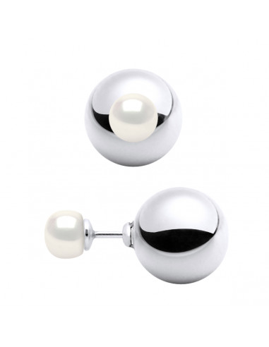 Boucles d'Oreilles Perles de Culture - Argent - Chloé