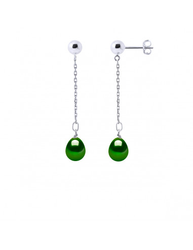 Boucles d'Oreilles Perles de Culture - Argent - Amandine