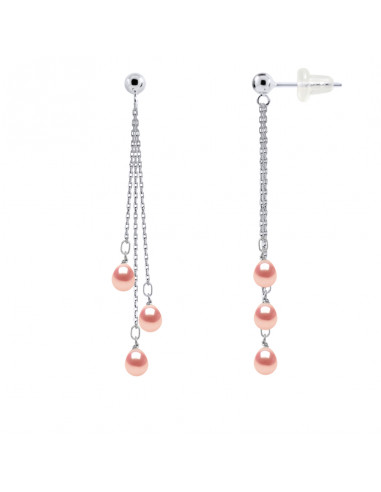 Boucles d'Oreilles Perles de Culture - Argent - Lilia