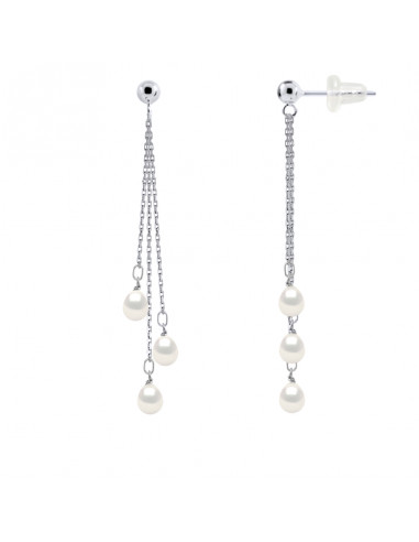 Boucles d'Oreilles Perles de Culture - Argent - Lilia