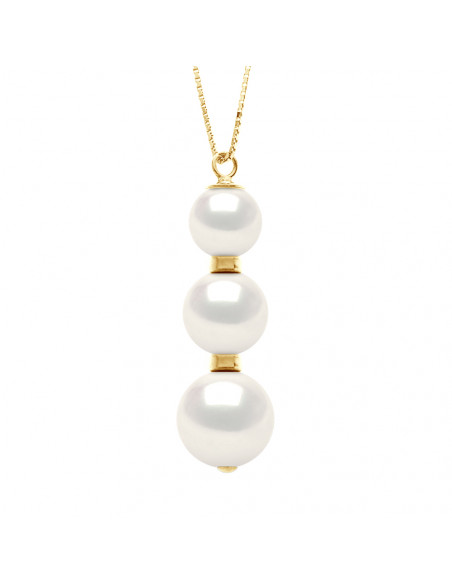 Collier Trio Perle de Culture - Or - Pilea