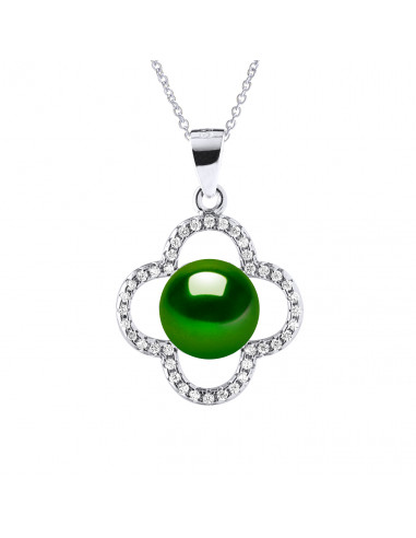 Collier Fleur Perle de Culture -...