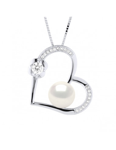 Collier Cœur Perle de Culture -...