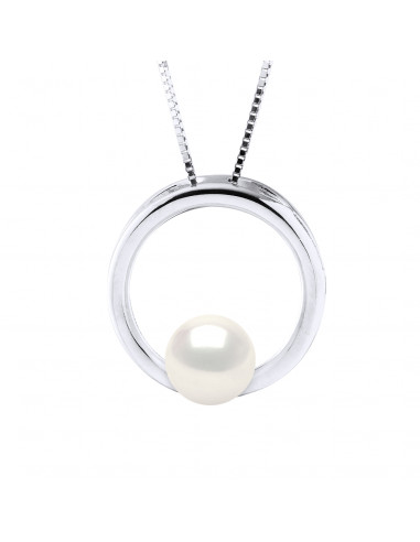 Collier Anneau Perle de Culture -...