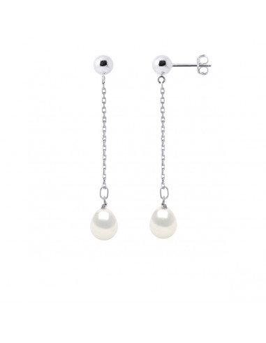 Boucles d'Oreilles Perles de Culture - Argent - Dixie