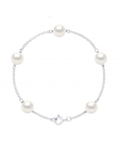 Bracelet Perle de Culture - Argent - Lotus