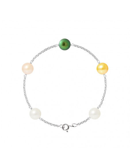 Bracelet Perle de Culture - Argent - Lotus