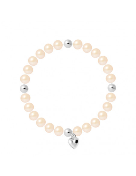 Bracelet Cœur Perles de Culture - Argent - Diana
