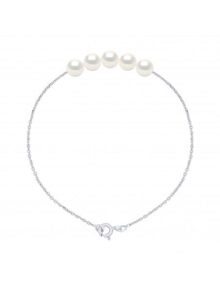 Bracelet 5 Perles de Culture - Or - cléa