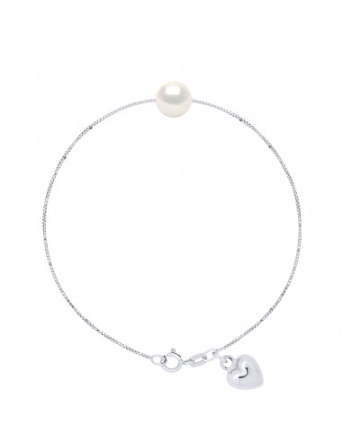 Bracelet Cœur Perle de Culture - Argent - Daphe