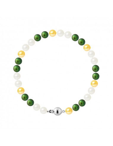 Bracelet Rang Perles de Culture - Argent - Thée