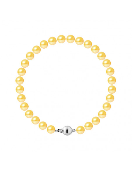 Bracelet Rang Perles de Culture - Argent - Thée