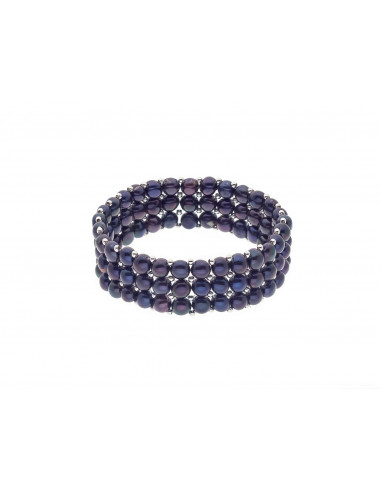 Bracelet 3 Rangs Perles de Culture -...