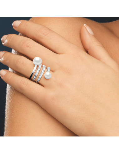 Bague Perles de Culture - Argent -...