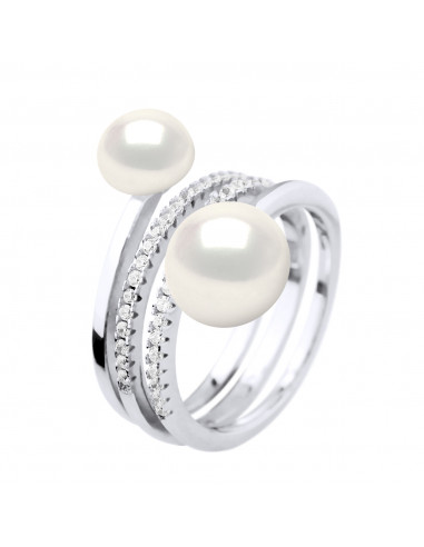 Bague Perles de Culture - Argent -...