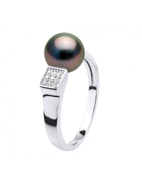 Bague Perle de Tahiti - Argent - Siby
